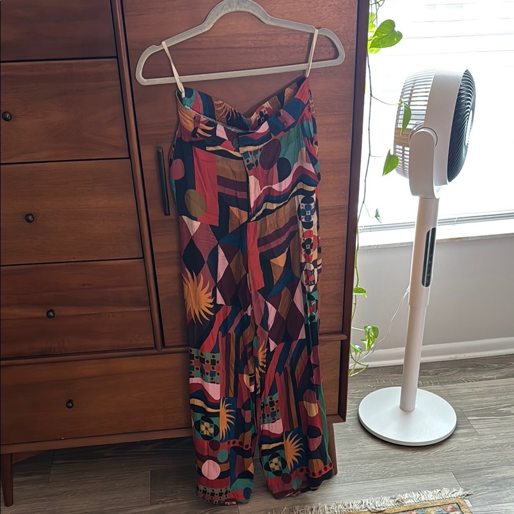 FARM RIO Colorful Geometric Patterned Pants